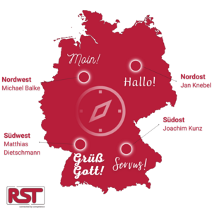 Ihre lokalen Ansprechpartner bei RST im Vertrieb und Außendienst