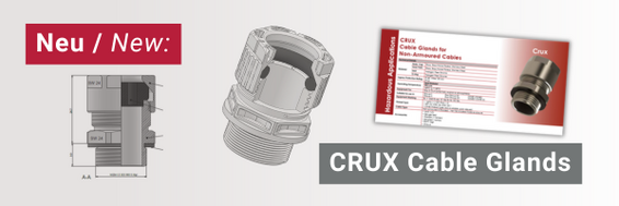 Die neue CRUX Cable Gland aus Polyamid oder Messing von RST