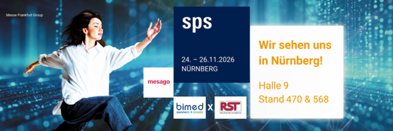 RST and Bimed at the SPS - smart production solutions 2026 in hall 9 booth 470 & 568 RST and Bimed at the SPS - smart production solutions 2026 in hall 9 booth 470 & 568