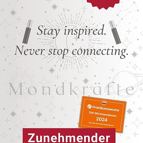 Stay inspired: Jetzt Pläne verwurzeln und verfeinern. Never stop connecting!
