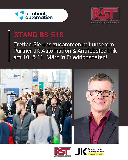 Treffen Sie unser Team zusammen mit unserem Partner JK Automation & Antriebstechnik am 10. & 11. März 2026 auf der...